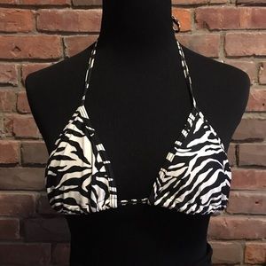 American Apparel zebra print bikini top XS